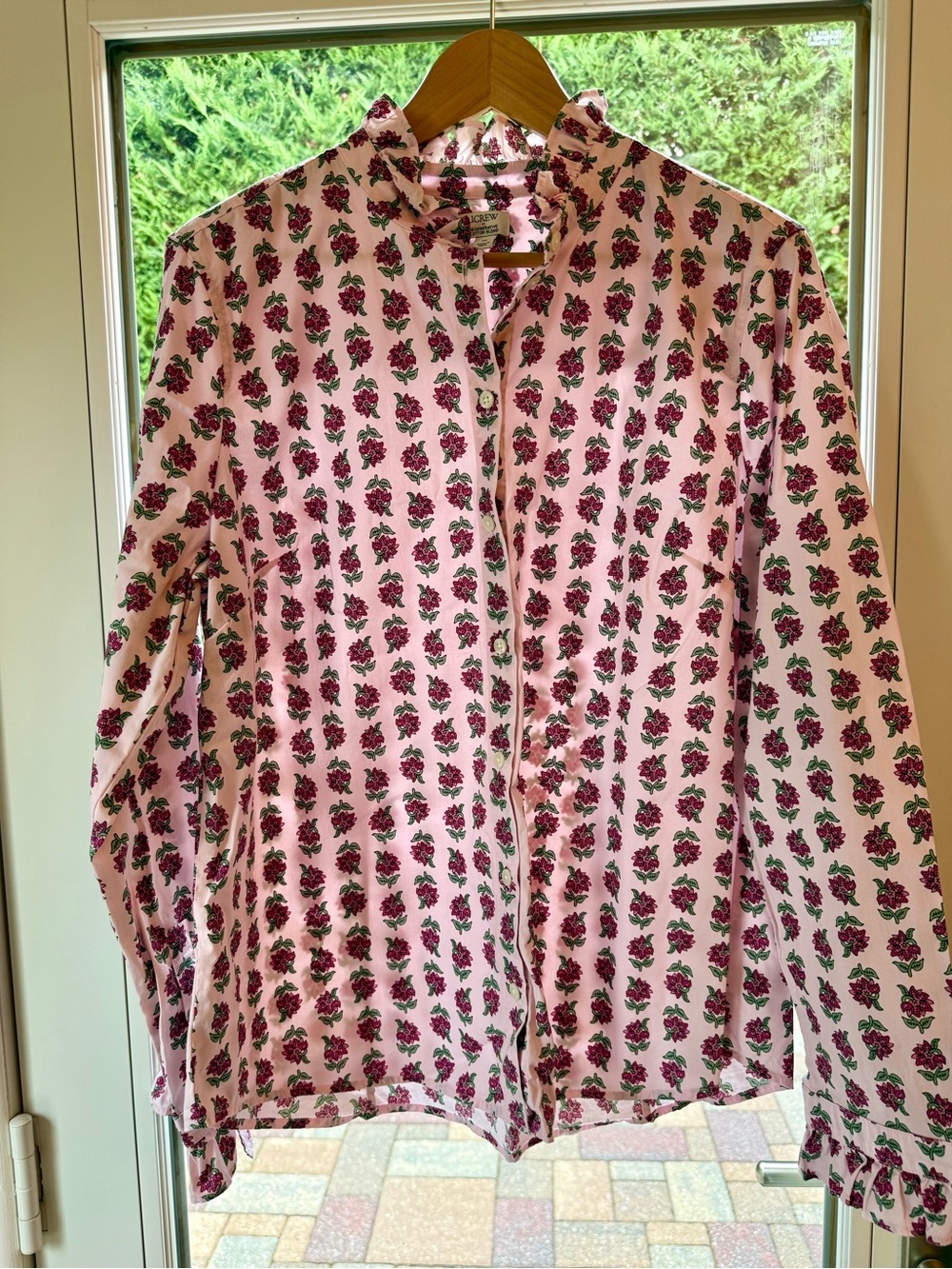 J Crew Factory Block Print Shirt